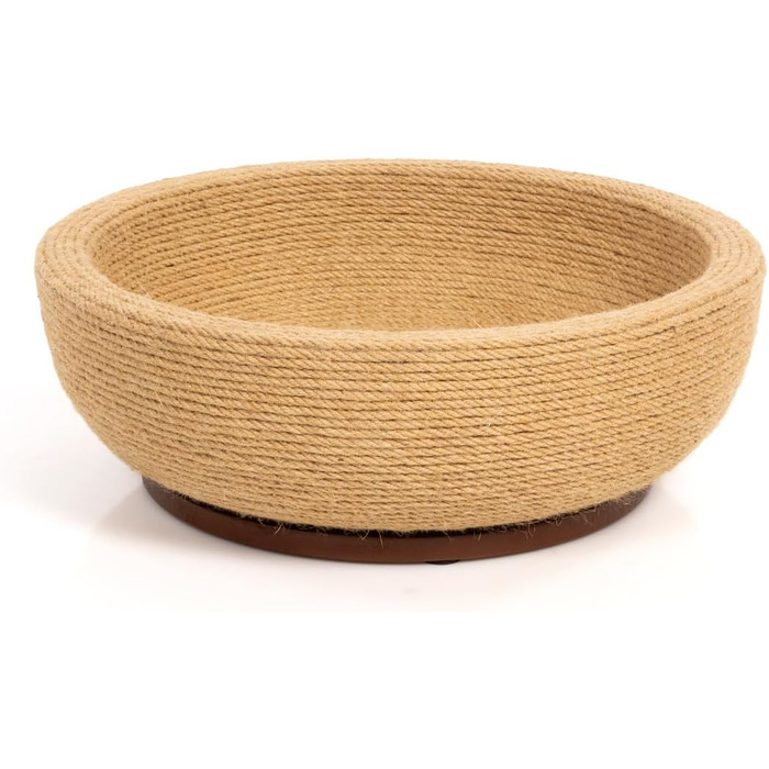 Котяча дряпальня з миски CanadianCat - лежанка з сизалю, 45x45x16 см