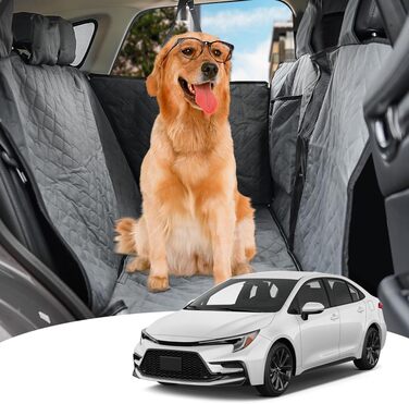 Чохол на сидіння автомобіля для собак BEERTE, сумісний з Toyota Corolla 2020-2025, з штучної шкіри, водонепроникний, стійкий до подряпин, для заднього сидіння, килимок для тварин, автомобільна гамак з сіткою
