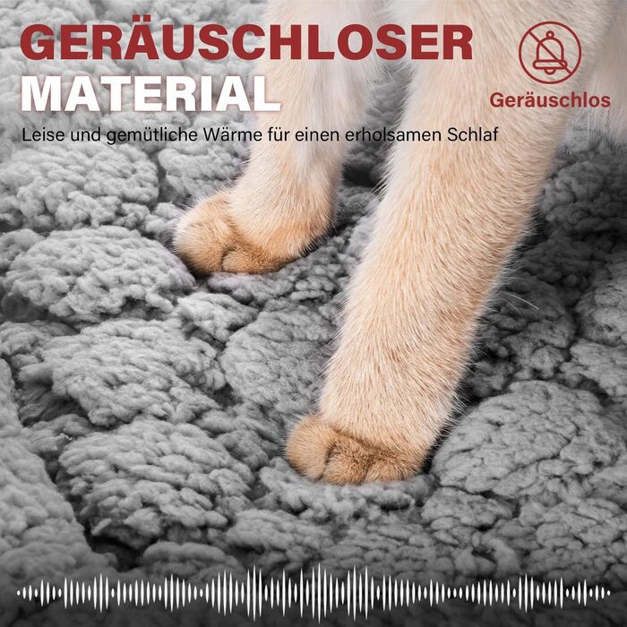 Самогріюча котяча лежанка Mora Pets: тепла, м'яка, 52x58 см, сіра