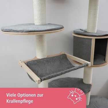 Дряпак для котів Kerbl Dolomit XL Tofana, сірий, 185 см, компактний, зі знімними подушками