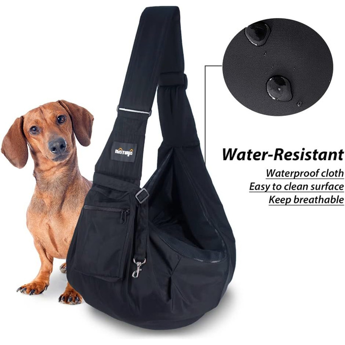 NATUYA Сумка-переноска для собак та котів, чорна, водовідштовхувальна, для прогулянок та подорожей
