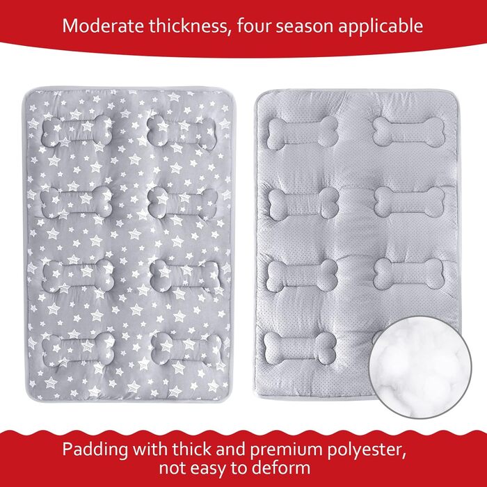 Килимок для собак Moonsea, 91.4 x 58.4 см, м'який поліестер зі зірками, неслизька підкладка, можна прати в пральній машині