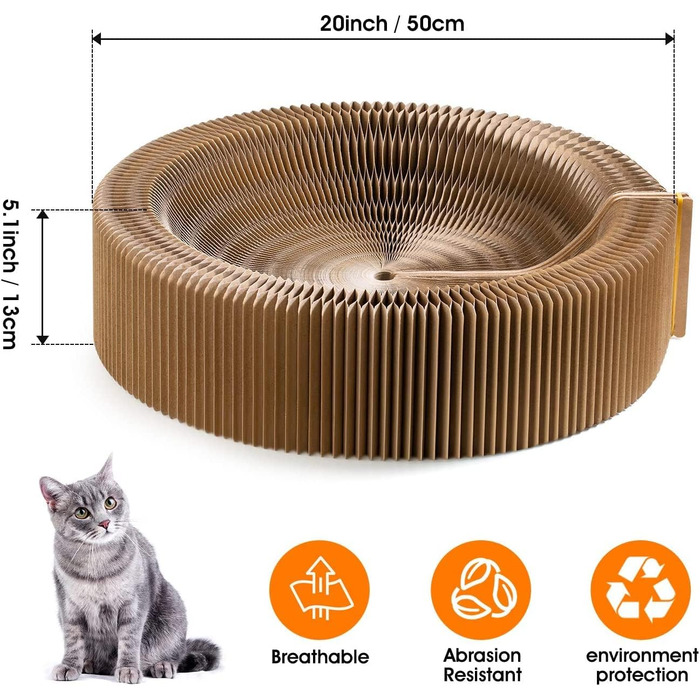 Килимок-лежанка для котів BLOSSOMLIFE: складаний картонний дім-лежанка, іграшка-когтеточка