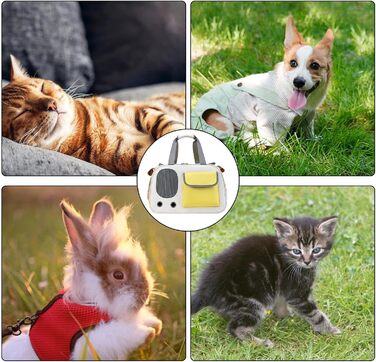 Транспортна сумка для тварин - переноска для кота/собаки, жовта | Складна переноска для домашніх тварин