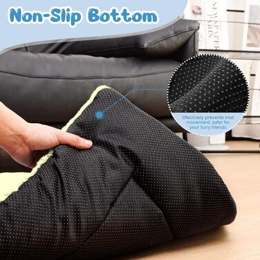 Крісло-ліжко для собак середніх порід Baodan, 90x60 см, миється, з антиковзною основою, бежеве