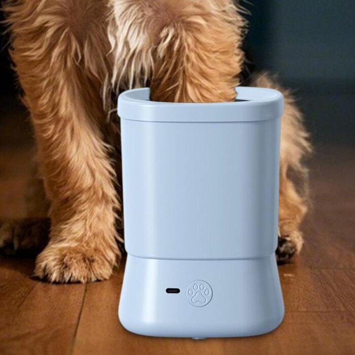 Миска для миття лап собак, аксесуар для догляду за лапами, 2 швидкості, синій