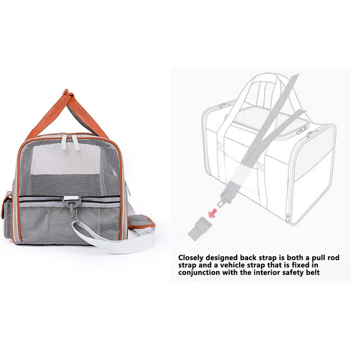 Транспортна переноска для собак та котів, складна, для подорожей в авто, сумка-переноска для тварин