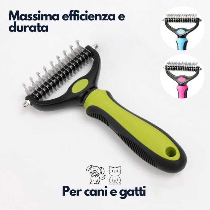 Щітка для грумінгу тварин 2-стороння: для собак та котів, видаляє підшерстя, не травмує шкіру (Помаранчевий)