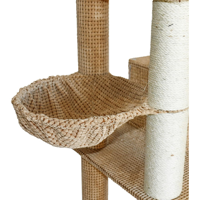 Дряпка для котів Bontoy Felix Pro, коричнева, з сизалевих стовпів (діаметр 12 см), 198 см, для великих котів