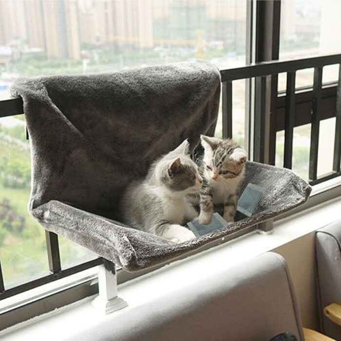 Килимок для обігрівача для котів, лежанка-гамак для котів на батарею з м'яким плюшевим покриттям, зручна лежанка для котів на радіатор, підходить для всіх типів обігрівачів