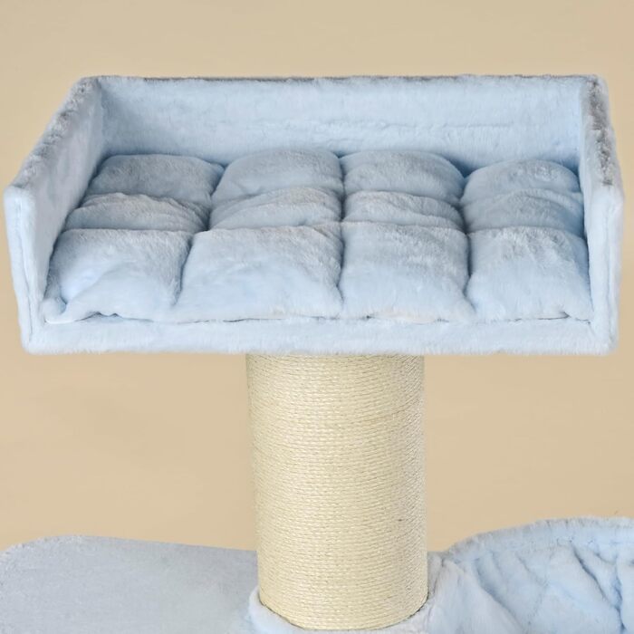 Драбина для котів RHRQuality Royalty – 158 см, товсті сизалеві стовпи (20 см), колір блакитний