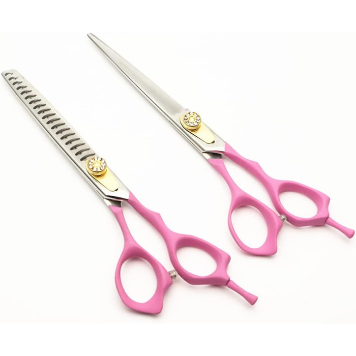 Набір професійних ножиць для грумінгу собак 7.0 дюймів, нержавіюча сталь, для тіла, лап, обличчя, безпечні та гострі