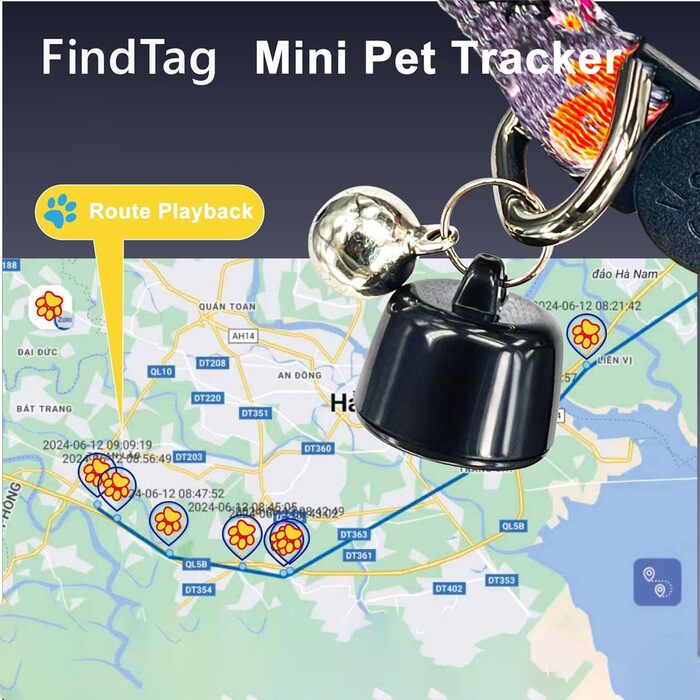 GPS трекер для тварин Mini Haustierortungsgerät: сумісний з iOS та Android, глобальна локація без підписки, для собак та котів, водонепроникний, легкий (3 шт.)