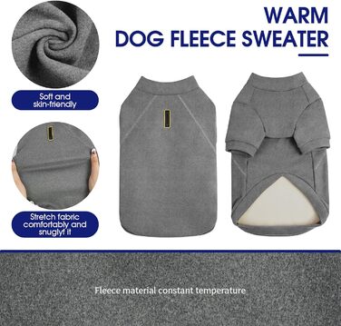 Теплий зимовий светр для собак з коміром, фліс, для дрібних порід (Чихуахуа, Цвергшпіц). Рожевий, сірий, розмір S, L