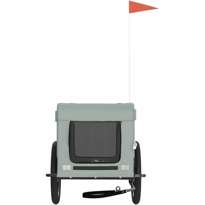 Причіп для велосипеда для собак, сірий та чорний, Oxford-Gewebe & Eisen, для собак та котів