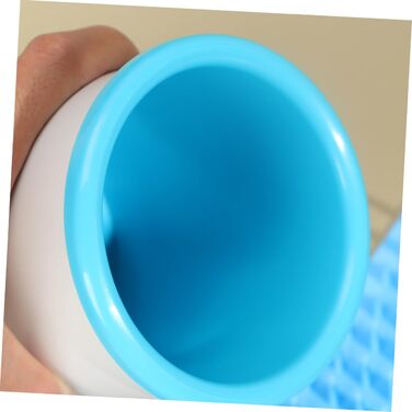 Машина для миття лап домашніх тварин BESPORTBLE з USB-зарядкою, автоматичний силіконовий очищувач для лап собак, ротаційна масажна функція, блакитний та білий, для чистих та здорових лап