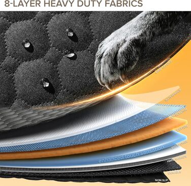 Подовжувач для заднього сидіння вантажівки XL для собак, жорстка основа, чохол на сидіння автомобіля для собак, міцна автомобільна гамак для собак, водонепроникні чохли для сидінь для домашніх тварин для вантажівок, F150, Ram1500 та великі SUV, сірий колі