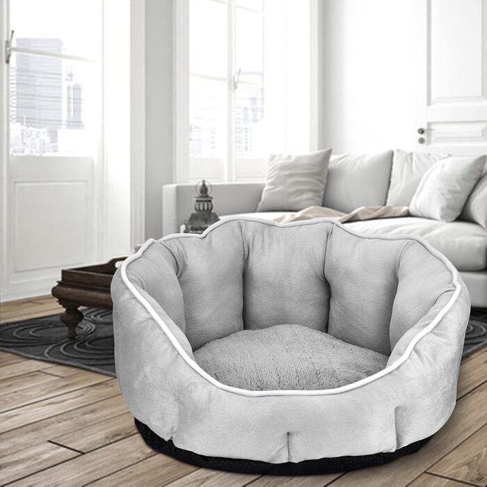М'яке ліжко для собак та котів Queta, 46x46x23 см (Сірий)