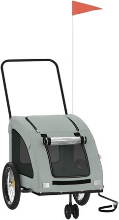 Фahrradanhänger Hunde Grau Ox - Велосипельний причіп для собак сірий Ox, матеріал: оксфордська тканина та метал, вага: 9.9 кг