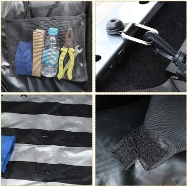 Водонепроникний килимок-автогамак для собак BESTAOO для багажника Jeep Wrangler JK/JL 2007–2025, 4-дверний, міцний оксфорд, протиковзкий, знімний, з принтом прапора США