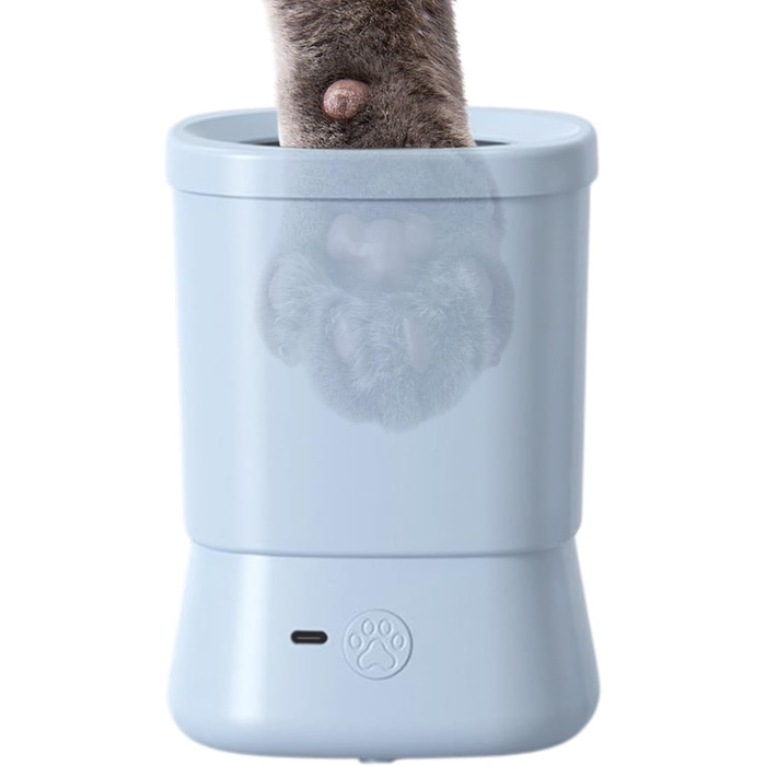 Очищувач лап для собак: чаша для миття лап з 2 швидкостями, захист від бризок, для дому, подорожей, прогулянок