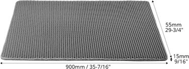 Килимок для котів QWORK® з двошаровим дизайном, 90x76 см, антиковзаюча підкладка, легко миється, для багатокотових сімей