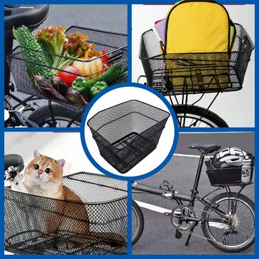 Задній велосипедний кошик великого розміру, знімний, для собак, покупок, пікніків, шкільних речей