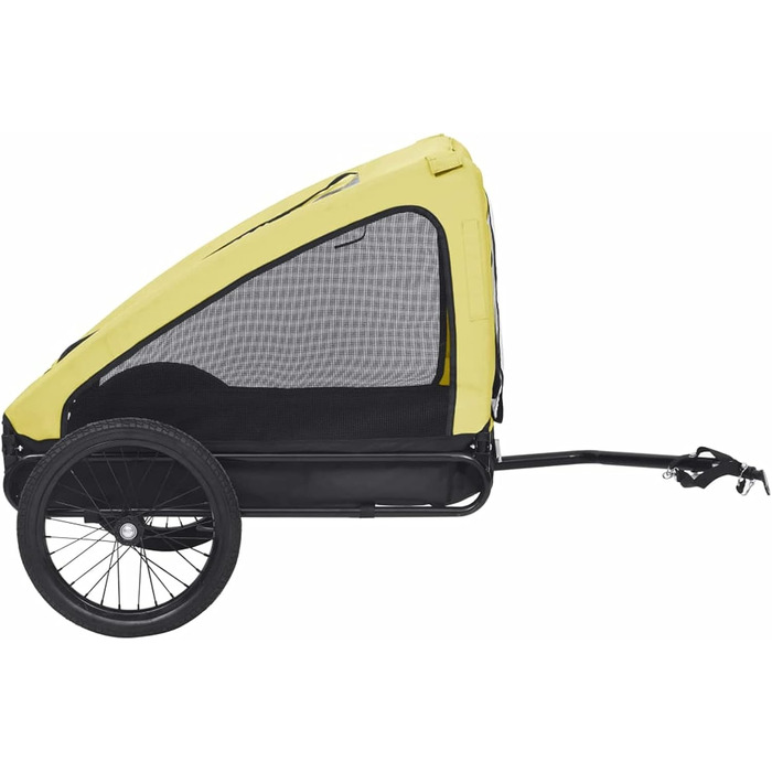 Фahrрадіантний причіп для велосипеда Tidyard: для собак, домашніх тварин, з функцією джоггінгу, складний, жовто-чорний