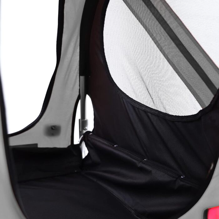 Причіп для велосипеда для собак, складний, до 40 кг, сірий/чорний