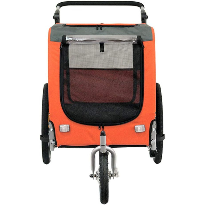 Papilioshop Zeta – 2-в-1 причіп для велосипеда та візок для собак та домашніх тварин, складаний, легкий та стабільний, ідеальний для перевезення тварин та прогулянок (Помаранчевий M)