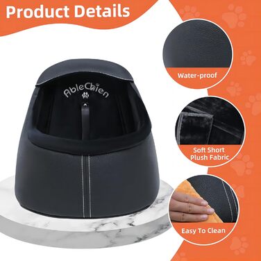 Автокрісло для собак, чорне, для маленьких тварин до 6 кг, розмір L (42x27x34 см)