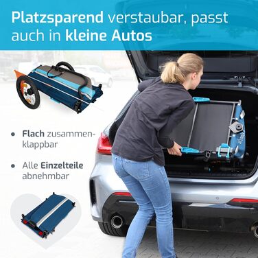 Причіп для велосипеда та візок-тачка | Причіп-платформа для велосипеда та електробіка | Вантажопідйомність 40 кг, об'єм 120 літрів | Складаний причіп з дахом та захистом від дощу | Ідеально для покупок, прогулянок, фестивалів