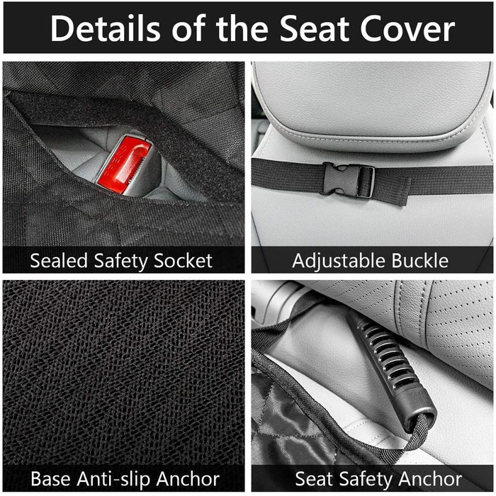 Водонепроникний авточохол для собак: захист від подряпин, бруду та шерсті. Універсальний, чорний