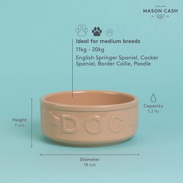 Миска для собак Mason Cash Original Cane з написом (Тростина, універсальний розмір)