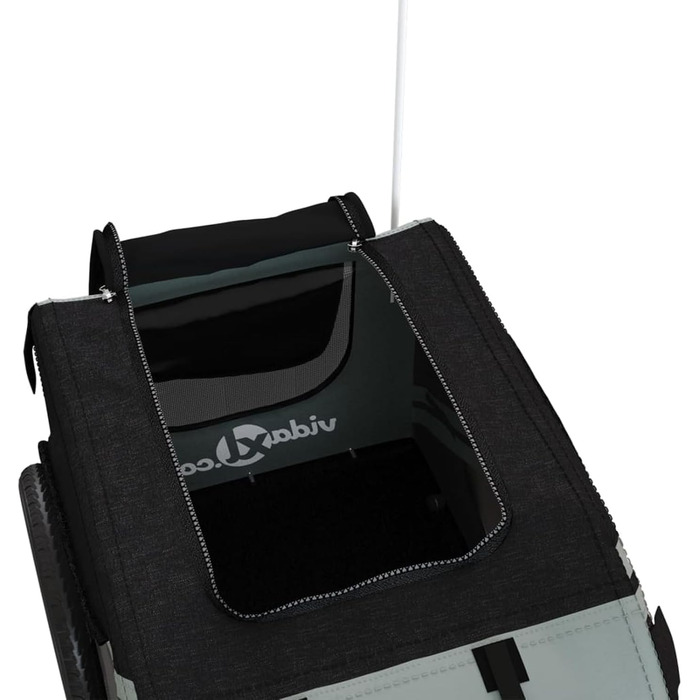 Фahrradanhänger ARKEM: Причіп для велосипеда, для собак, сірий та чорний, Oxford-Gewebe, залізо