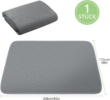 Водонепроникний килимок для собак, килимок для котів з антиковзаючим покриттям, 76x190 см (30'x75'), 172x208 см (68'x82')