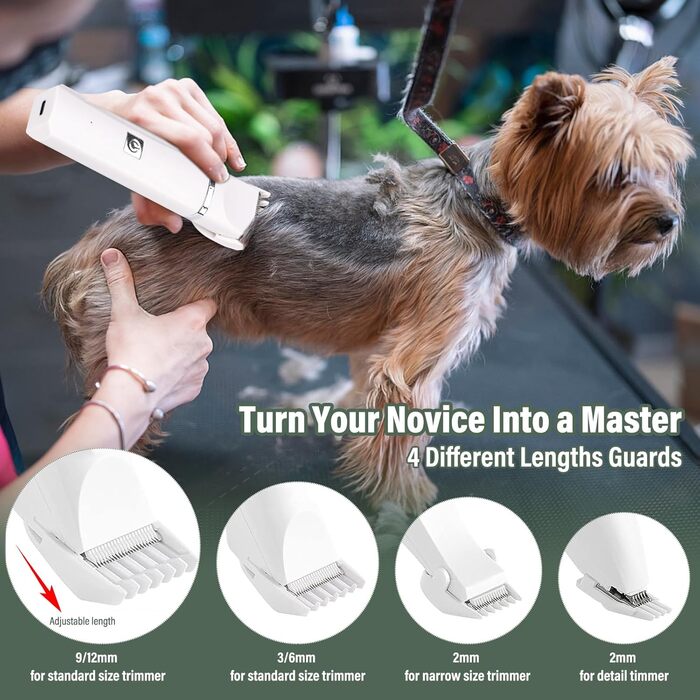 Машинка для стрижки собак EUJAM 4-в-1: професійна, миється (IPX7), для грумінгу лап, очей, вух та обличчя