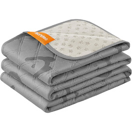 Водонепроникний плед для собак Feandrea, 135 x 76 см, захист для авто та дивану, машинного прання, антиковзаюча підкладка, стеганий дизайн, сірий (PPB024GD01 S)