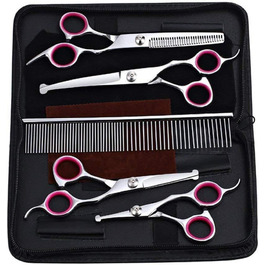 Набір для догляду за шерстю собак та котів, 5 шт., з округлими кінчиками, нержавіюча сталь, для тіла, обличчя, носа, чудовий подарунок для тварин