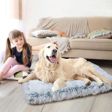 М'який матрац для собаки, неслизька підкладка, крісло-гніздо для великих собак, сірий, 100 x 60 см (75x50 см)