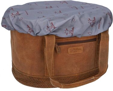 Лідковий кошик Gusti Egan з натуральної шкіри: знімний велосипедний кошик, сумка-мішок, кошик для пікніка, коричневий колір