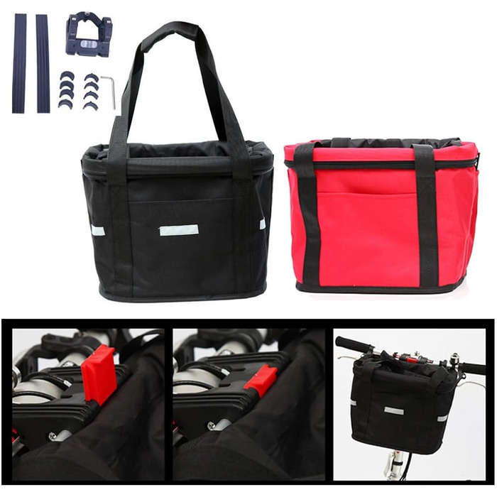 Кошик для велосипеда Gettimore для тварин, собак, знімний, складний, 35 x 27 x 26 см