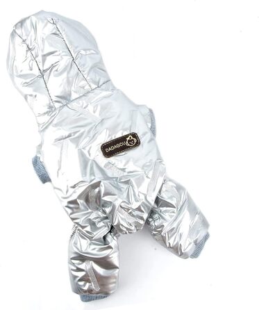 PAIDEFUL Зимовий теплий пуховик для собак - куртка з капюшоном для маленьких собак, чихуахуа, котів. Сріблястий колір, водонепроникний, для холодної погоди. Розміри S-XXL