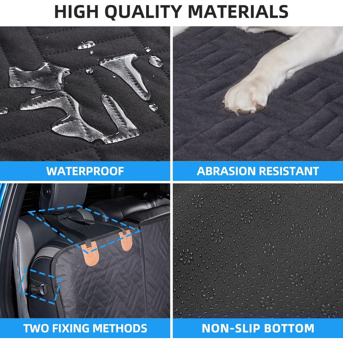 Чохол на сидіння для собак ABE, універсальний для вантажних автомобілів, авто та заднього сидіння, чорний (F150, F-Series)