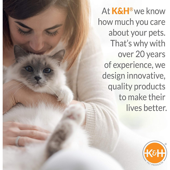 K&H самонагрівальне ліжко-капюшон для котів, хутро, тепле, з капюшоном