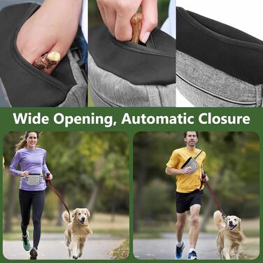 Преміум сумка для собачих ласощів для дресирування, велика місткість, сумка для прогулянки з тримачем для пакетів, регульований ремінь, сумка для цуценят, бананка для собак