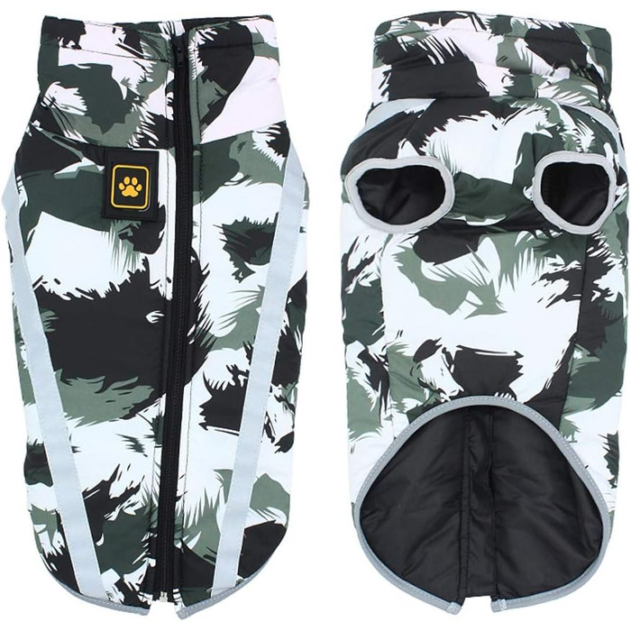 Теплий зимовий одяг для собак та котів Idepet: куртка, жилет, костюм з отвором для повідка, чорний, 3XL