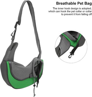 Сумка-переноска для домашніх тварин Natudeco, дихаюча сітчаста сумка через плече, сумка для собак, безпечна сумка з регульованим ременем для будь-яких тварин, подорожі на відкритому повітрі