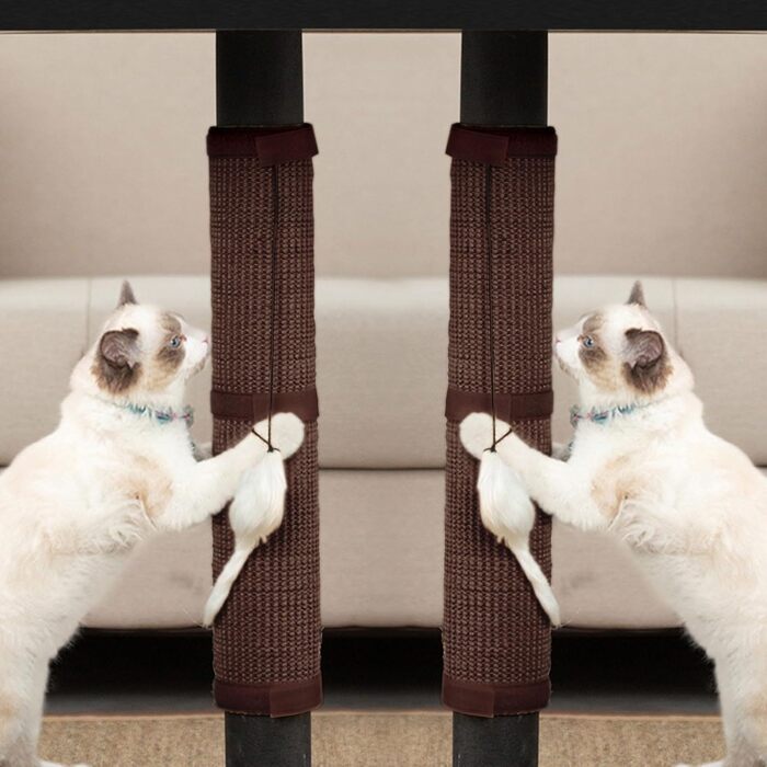 Килимок від подряпин для котів JanYoo (2 шт.) - захист меблів, 50x25 см, коричневий