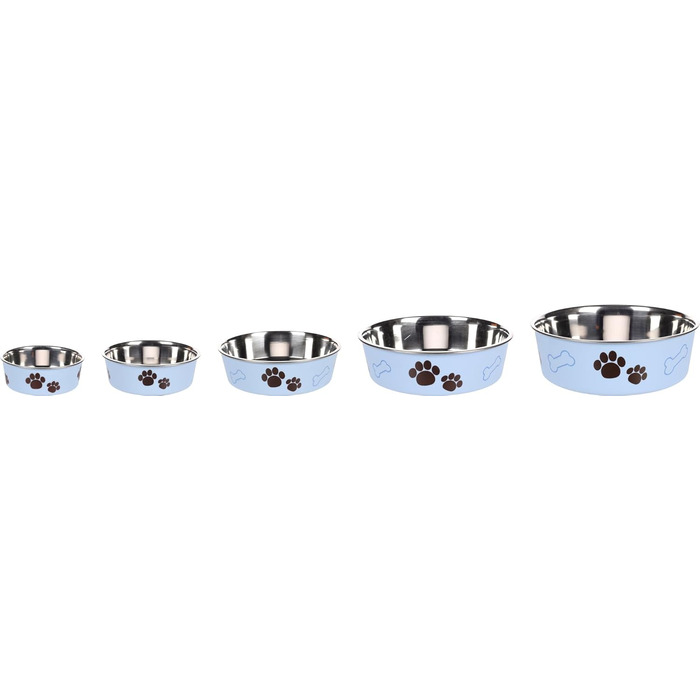 Миска для собак з нержавіючої сталі Petslino Hellblau XL, 2200 мл, з гравіюванням, антиковзаюча, для великих собак